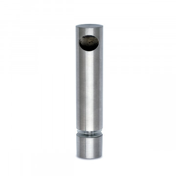 Eindsteun voor montage op glas Trine voor staf 10 mm zamak RVS look