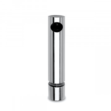 Eindsteun voor montage op glas Trine voor staf 10 mm zamak chroom look