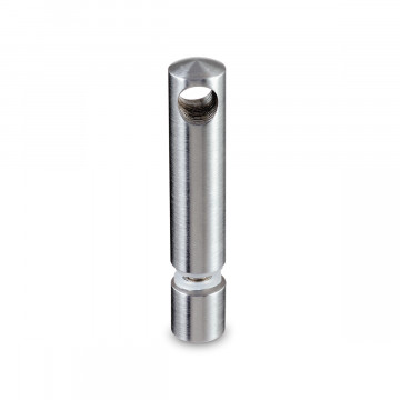Middensteun voor montage op glas Jelske voor staf 6 mm zamak RVS look