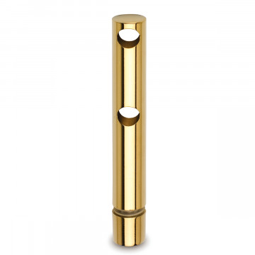 Dubbele middensteun voor montage op glas Finnja voor staf 6 mm zamak messing