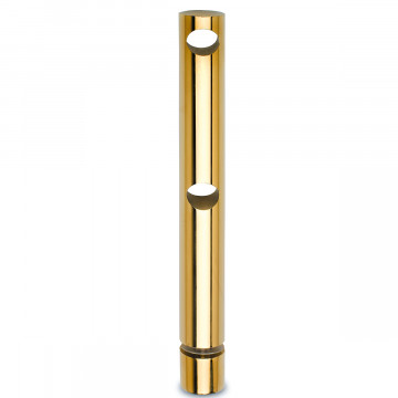 Dubbele middensteun voor montage op glas Finnja voor staf 10 mm zamak messing