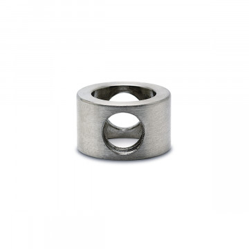Adapter voor middensteun Bootje voor staf 10 mm RVS-304 mat geslepen