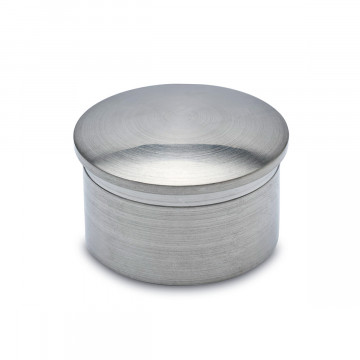 Afgeronde eindstop Hella voor buis Ø 25,4 mm zamak RVS look