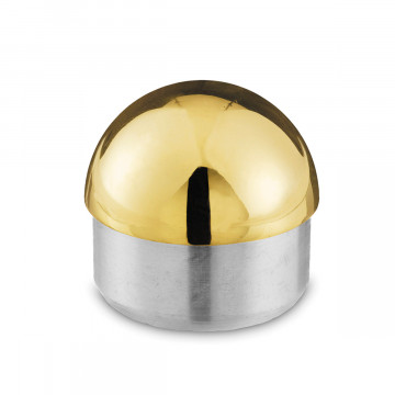 Halfronde eindstop Callan voor buis Ã˜ 38,1 mm zamak messing