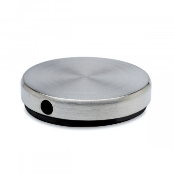 Sier afsluitkap Xenia voor buis Ø 50,8 mm zamak RVS look