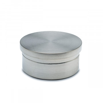 Vlakke eindkap Eike voor buis Ø 25,4 mm zamak RVS look