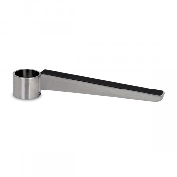 Glasplaatdrager incl. antislip rubber Debra voor buis Ø 25,4 mm 200 mm zamak RVS look