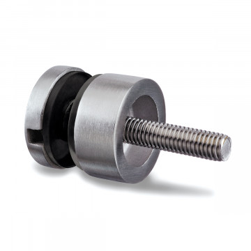 Glasbevestigingsadapter Karlijn vlak RVS-304 mat geslepen