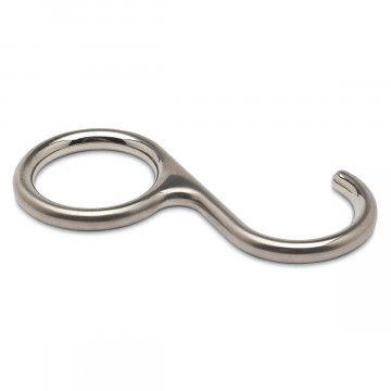 Schroefhaak Cyanne voor buis Ø 25,4 mm zamak RVS look