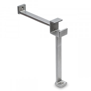 Voetsteun Lillemor voor koker 35 x 35 mm zamak RVS look