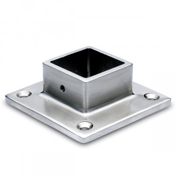 Muur en vloer flens Saphira voor koker 35 x 35 mm RVS-304 mat geslepen
