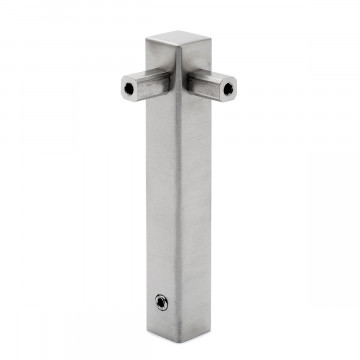 Mini-Rail steun Adwine hoeksteun voor koker 8 x 8 mm zamak RVS look