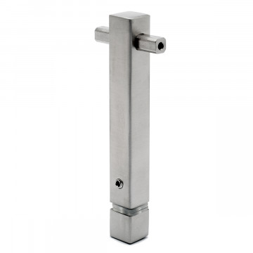 Mini-Rail steun Adwine middensteun voor koker 8 x 8 mm zamak RVS look