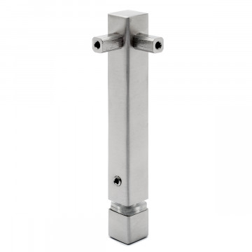 Mini-Rail steun Adwine hoeksteun voor koker 8 x 8 mm zamak RVS look