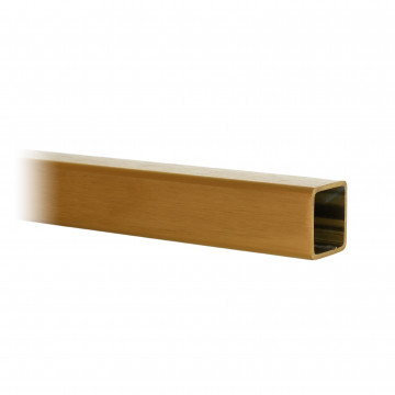 Koker 20 x 20 x 1,5 mm zamak messing mat