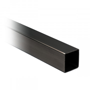 RVS koker 20 x 20 x 1,5 mm RVS-304 zwart gecoat
