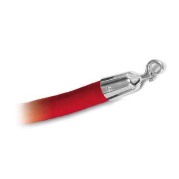 Koord met velours Elsebeth 1500 mm RVS-304 glanzend gepolijst