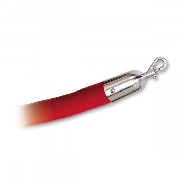 Koord met velours Elsebeth 1500 mm RVS-304 mat geslepen