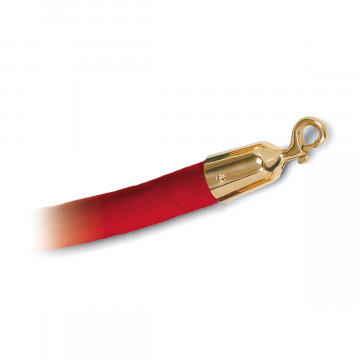 Koord met velours Elsebeth 1500 mm zamak messing