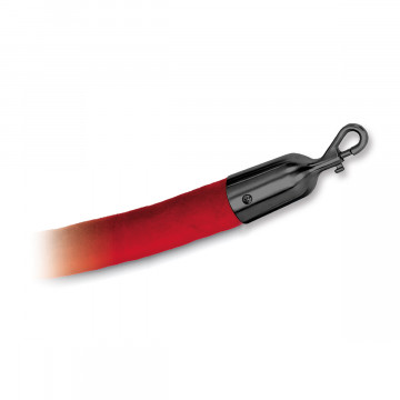 Koord met velours Elsebeth 1500 mm zamak zwart