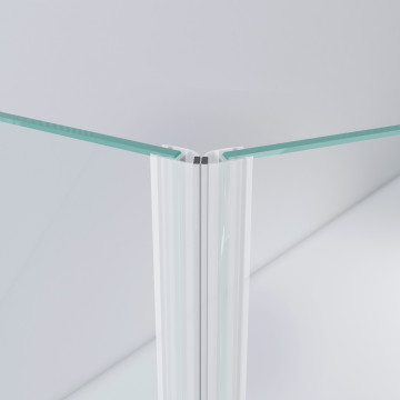 Magneetstrip 135Â° voor glasdeur Danisha 10 mm PVC transparant