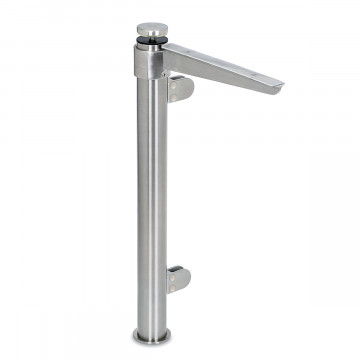 Staander Nora Ø 38,1 mm rechter staander zamak RVS look