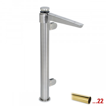 Staander Nora Ã˜ 38,1 mm 45Â° hoekstaander zamak messing