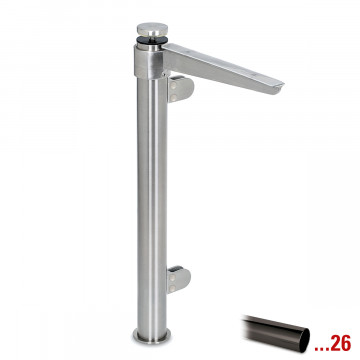 Staander Nora Ø 38,1 mm 90Â° hoekstaander zamak zwart