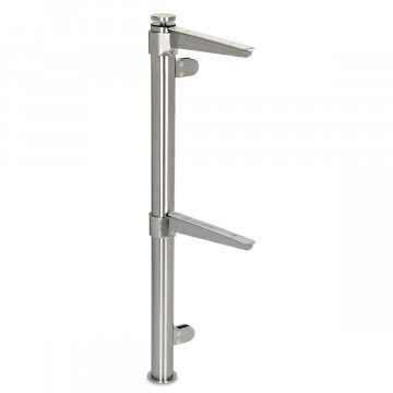 Staander Annelotte Ø 38,1 mm linker staander zamak RVS look