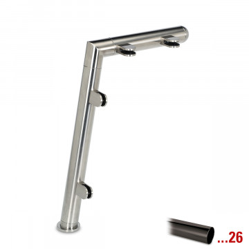 Staander Brenna Ø 38,1 mm midden staander zamak zwart