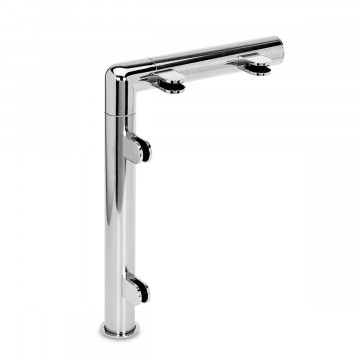 Staander Bregje Ø 25,4 mm 45Â° hoekstaander zamak chroom look