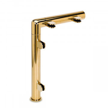 Staander Bregje Ø 25,4 mm 90Â° hoekstaander zamak messing