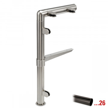 Staander Anona Ø 25,4 mm 90Â° hoekstaander zamak zwart