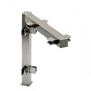 Post Alide 35 x 35 mm 90° hoekstaander zamak RVS look