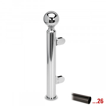 Staander Filippine Ã˜ 38,1 mm 90Â° hoekstaander zamak zwart