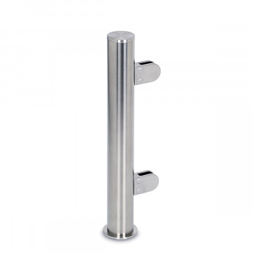 Staander Alberte Ø 38,1 mm linker staander zamak RVS look