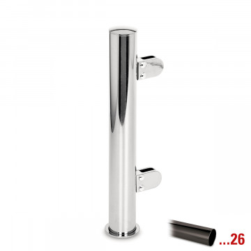 Staander Ruth Ã˜ 38,1 mm linker staander zamak zwart