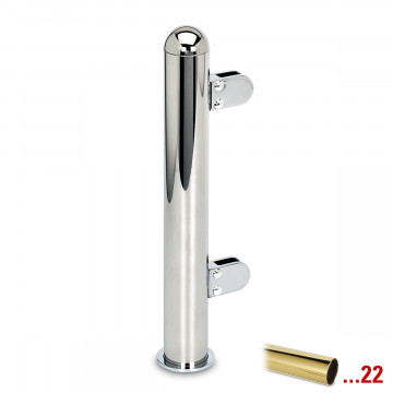 Staander Leann Ø 25,4 mm 90Â° hoekstaander zamak messing