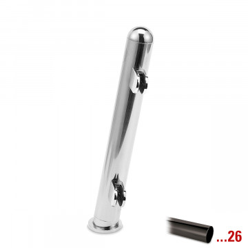 Staander Malika Ø 38,1 mm linker staander zamak zwart