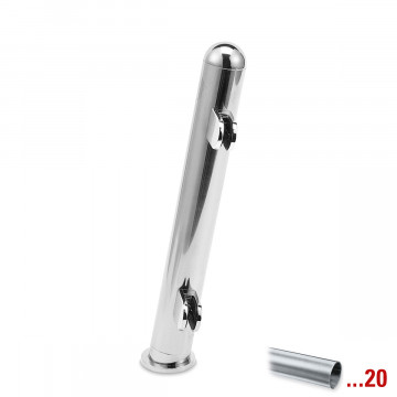 Staander Malika Ø 25,4 mm midden staander zamak RVS look