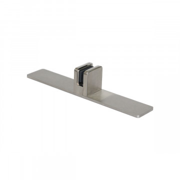 Mobiele balieschermbasis vlak L Hertine excl. glas RVS-304 mat geslepen