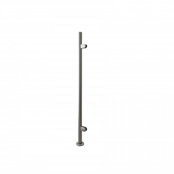Mobiele balieschermpaal Lina linker staander RVS-304 messing mat