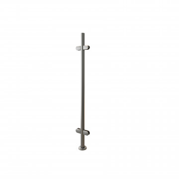 Mobiele balieschermpaal Lina midden staander RVS-304 messing