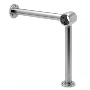 Voetsteun Eudora voor buis Ø 38,1 mm zamak RVS look