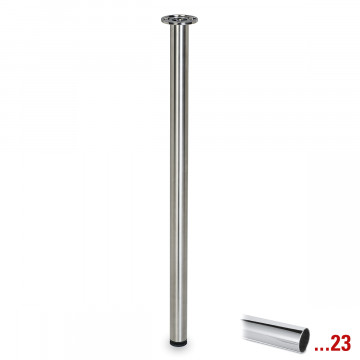 Tafelpoot Derdriu 720 mm zamak chroom look