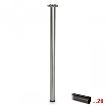 Tafelpoot Derdriu 720 mm zamak zwart