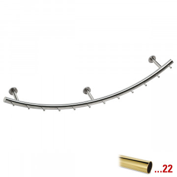 Kapstok Abelina 750 mm zamak messing