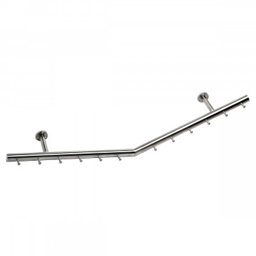 Kapstok Yanou 1250 mm zamak RVS look