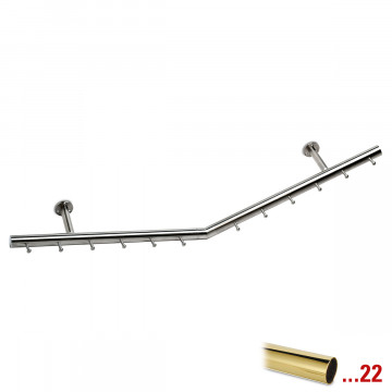 Kapstok Yanou 1250 mm zamak messing