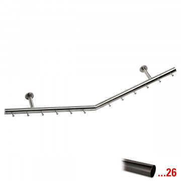 Kapstok Yanou 1250 mm zamak zwart